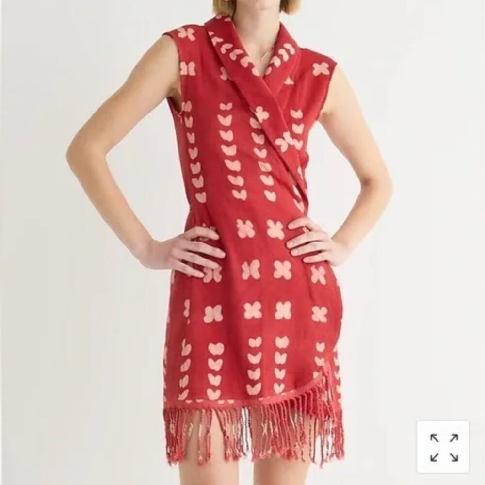 Studio 189 © X J.Crew Fringed Wrap Dress in Dot Size S New with Tags